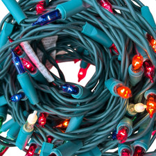 Christmas Fairy Lights Multicoloured Heavy Duty Double String 5m Party 100 LED
