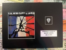 UK SUBS -  ALBIN GIBBS USED PLEC +7” Replica Sleeve - Mounted