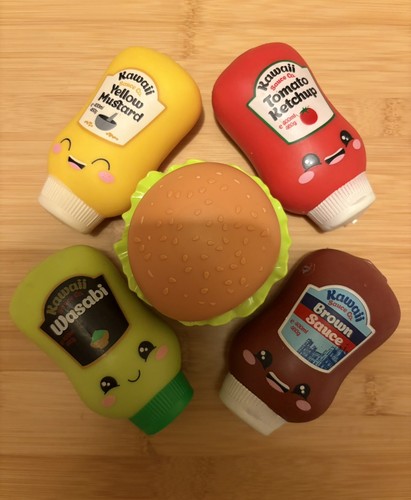 Plastic burger with - plastic, squishy