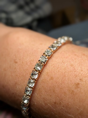 Rose gold tone - tone, diamante