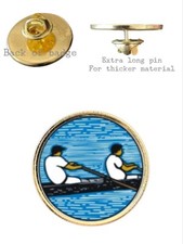 Rowing Crew 26mm Metal Lapel