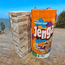 Jenga Game Hasbro Stacking Wooden Block Game Skill Reaction Family