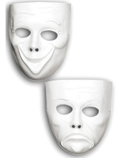 COMEDY TRAGEDY MASKS  HAPPY &