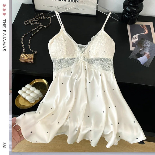 Women satin polka - women,