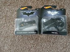 Hotwheels Dark Knight Batmobile & The Bat. Diecast Models. Free p&p