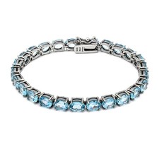 925 sterling silver blue - silver, topaz
