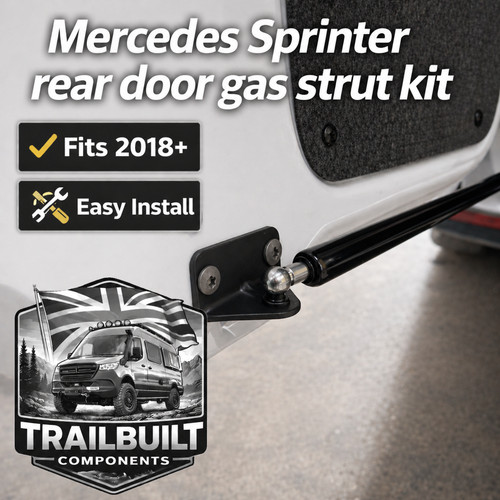 Rear door opening gas strut - rear,