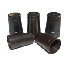 5 mixed 15mm - 19.5mm o/d. SOLID BRASS WALKING STICK "ULTRA" FERRULES 4mm BASE