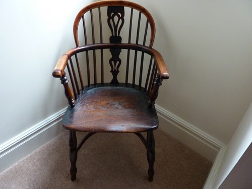 Antique windsor chair yew - antique, and
