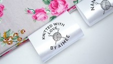 Personalised Sew In Clothing Knitting Label Craft Business Handmade Bespoke