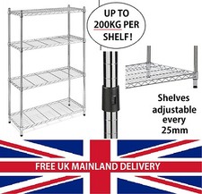 *Shelving Unit Chrome Wire