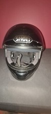 SHOEI QWEST MOTORCYCLE HELMET VISOR  BLACK FINISH  MEDIUM SIZE-  FAIR CONDITION