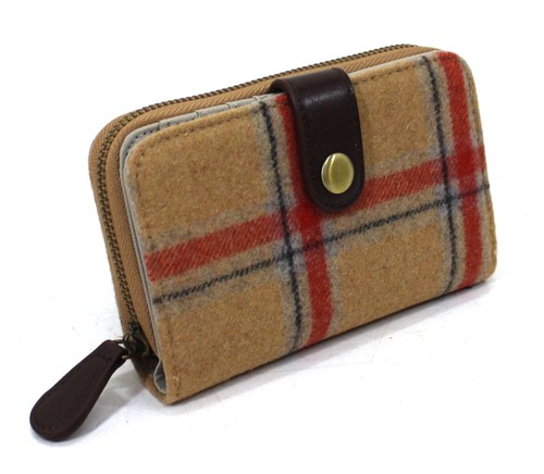 Ladies tartan tweed purse - tartan,
