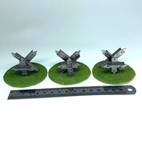 Hedgehog tank traps painted - tank,