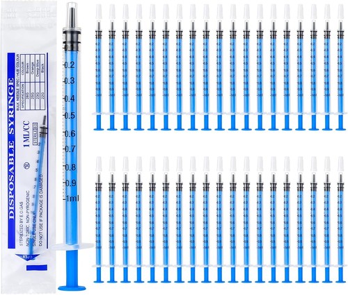 1ml plastic syringes - plastic, 40pcs