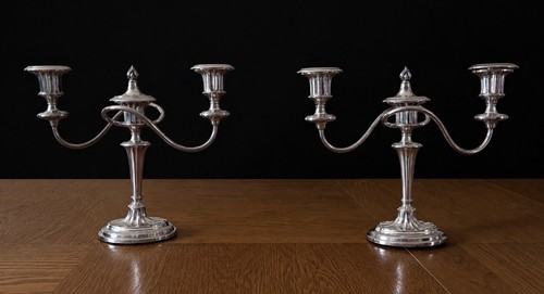 Pair silver plated - pair, of