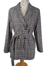 ZARA Blazer Jacket Grey Plaid