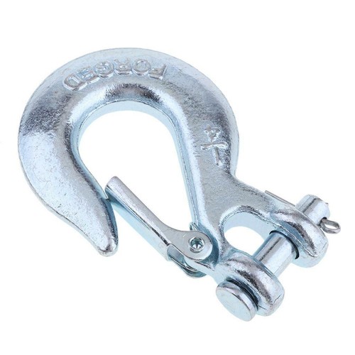 Forged steel winch hook with - steel,