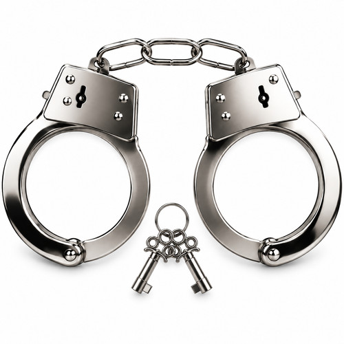 Steel metal handcuffs - steel, with
