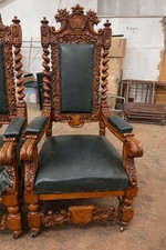 Pair of Throne Chairs Hand