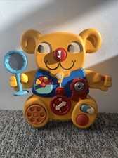 Vintage 1982 Matchbox Yellow Teddy Bear Baby Cot Activity Toy with Connector Box