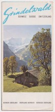 Vintage Grindelwald Switzerland Travel Tourist Brochure Map 1950s