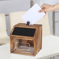 UK Wooden Suggestion Box Clear