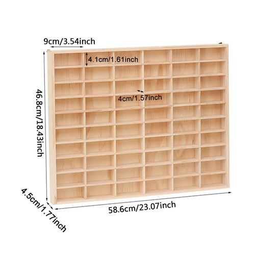 Grids wooden display case - 60,
