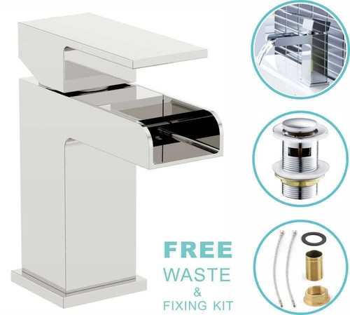 New modern waterfall bathroom - new,