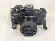 Praktica BMS electronic SLR 35mm Film Camera + 28mm Lens - Untested