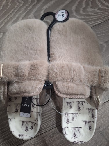 Next beige cow - next, slippers