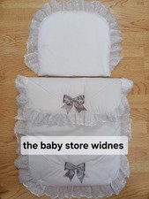 Baby Pram Set In White With