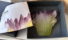 Stunning Daum Iris Vase Green