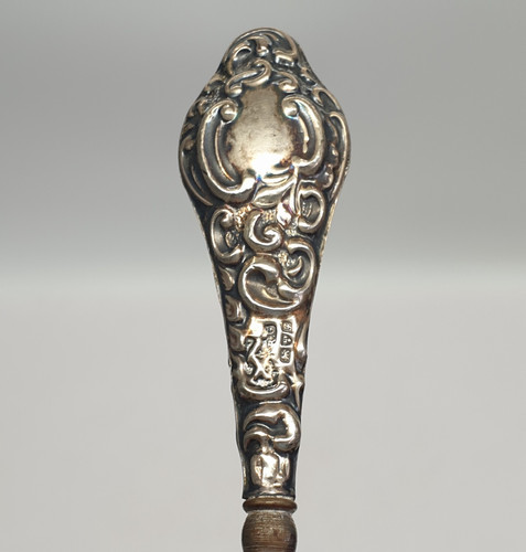 Antique sterling silver - silver, button