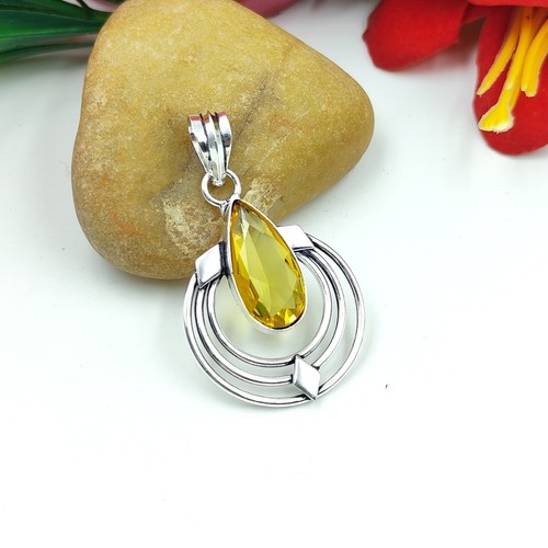 Yellow citrine gemstone - yellow,