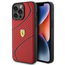 Phone Case iPhone 15 Pro Max Ferrari Faux Leather Red