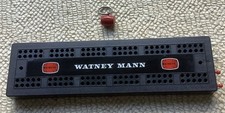 Vintage Watney Mann Red Barrel Cribbage Board complete with pegs and keyring 