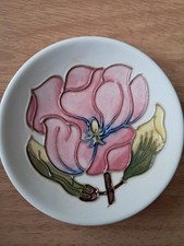 Moorcroft 12cm Pin/trinket dish in the Magnolia Pattern ,Excellent condition.