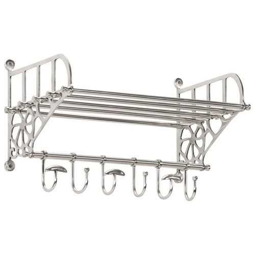 Luggage rack wall mount silver - rack,
