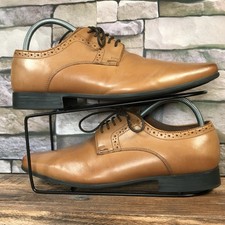 Jeff Banks Airsoft Comfort Gel Men’s Tan Leather Derby Formal Shoes UK 8 / EU 42