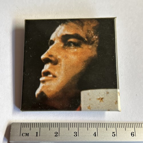 Square collectible pin badge - collectible,