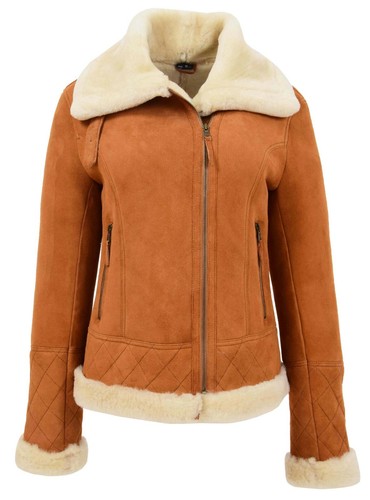 Womens real sheepskin jacket - womens,