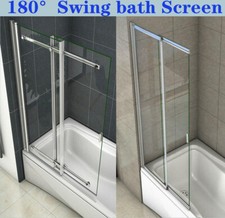 Chrome Bathroom Sliding Design Over Bath Shower Screen 6mm Safety Glass 800&900
