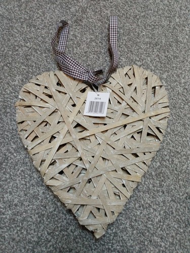Hanging wicker heart 28cm - hanging,