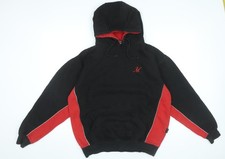 Falcon Men's Black Red Pullover Hoodie M Logo Fleece Sweatshirt