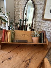 Vintage Oak Desk Top Bookshelf
