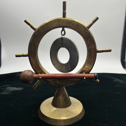 Vintage brass nautical ship - nautical,