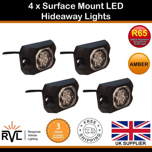 Led amber hideaway light - led,