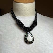 Beaded Necklace Paua Shell &