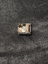 New Silver Mickey Mouse Italian Charm Fits 9mm Classic Nomination Bracelet